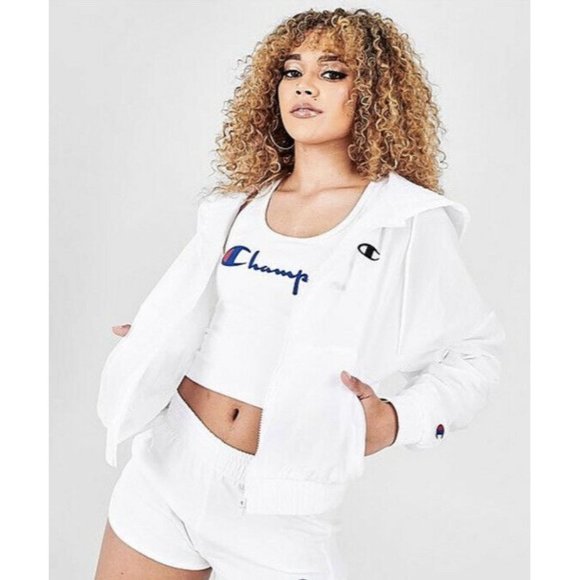 Champion NWT Women’s Woven Full Zip Hoodie Windbreaker Jacket JL7277 $75… - Picture 2 of 9